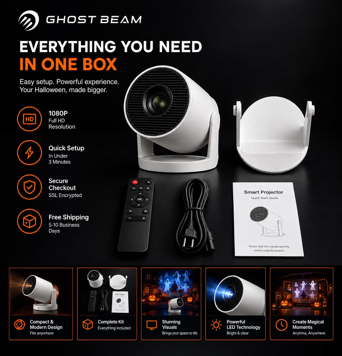 GHOST BEAM™ Halloween Window Projector